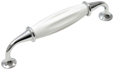 Ручка-скоба Boyard RS110CP.4/128/W, ЦАМ, 145 мм, серебряный