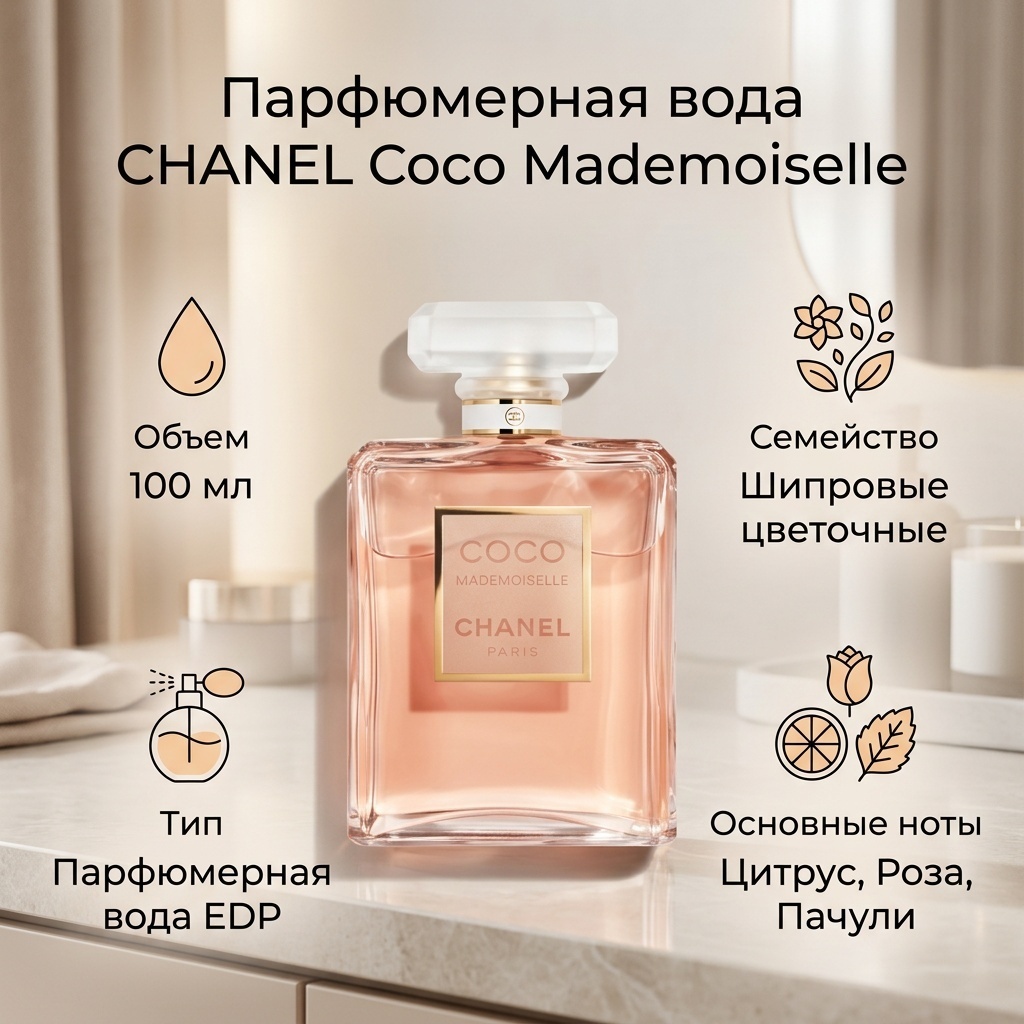 CHANEL Coco Mademoiselle парфюмерная вода EDP 100 мл, для женщин