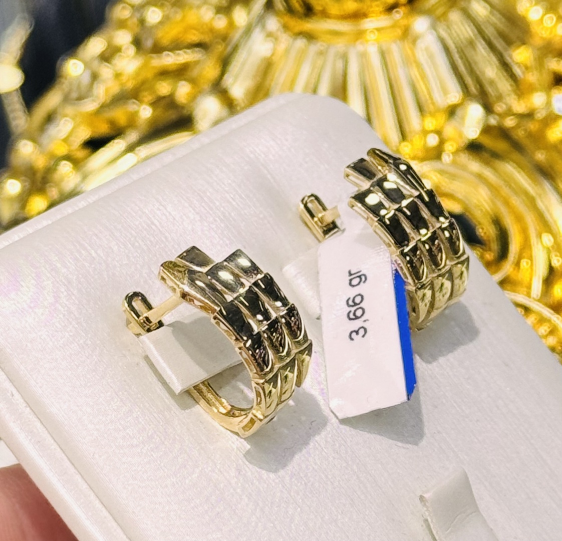 Серьги Exclusive Gold Aij233 вес 3.66 г золото, без вставок