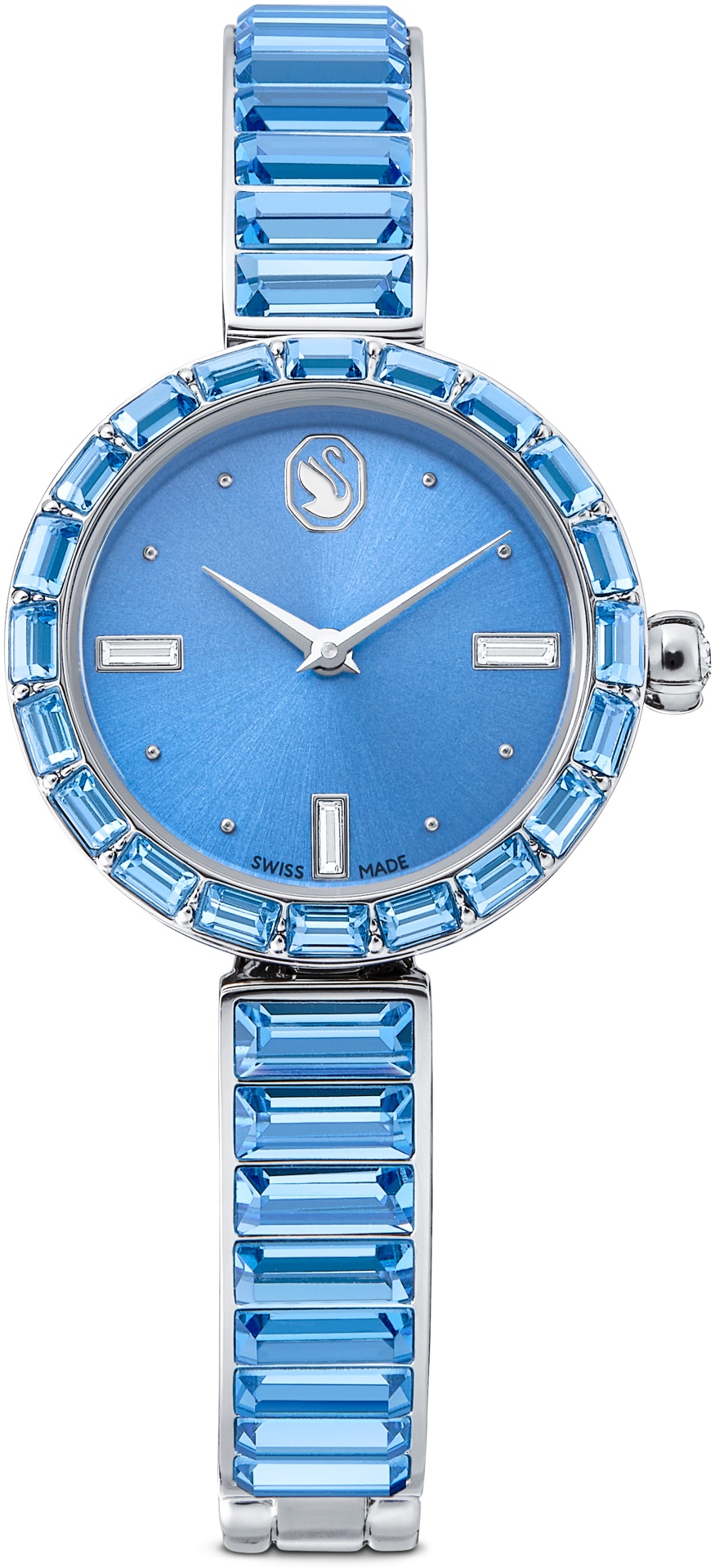 Кварцевые Swarovski 5730172 MATRIX:MB STS/LBLUE/STS нержавеющая сталь