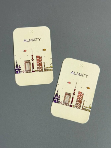 BOXKZ шильдик "Almaty! 8*5 см 50 шт