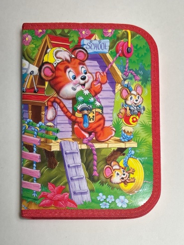 Пенал Proff School, застежка молния, мультиколор