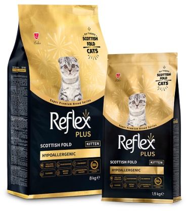 Reflex Plus Hypoallergenic для котят шотландской вислоухой курица 8 кг