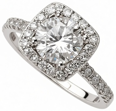 Ipekyolu Jewellery 1 карат 1983/190723AY размер 17 вес 2 г серебро, муассанит