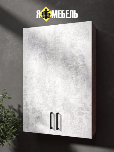 Распашной шкаф Haltio23, 60x90х21.6 см, серый