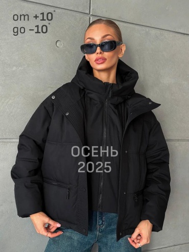 Демисезонная куртка MAXFAME черный