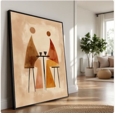Картина Геометрические фигуры. на подрамнике theBaiss.com 70x100 см