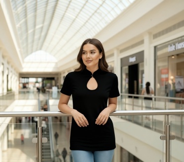 Футболка SULU SHOP однотонный черный