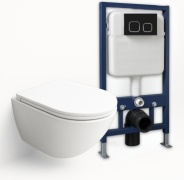 Crapper&Co унитаз с инсталляцией Cetus Q-The Classic Black 7001, санфарфор