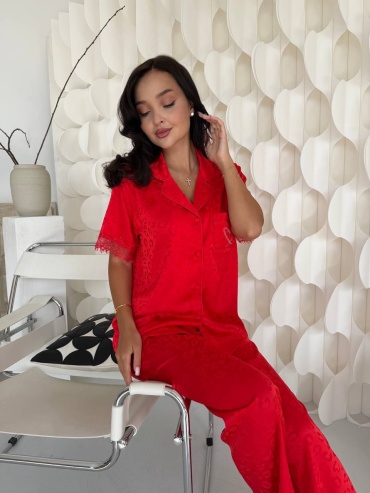 Пижама Luna Luxe красный