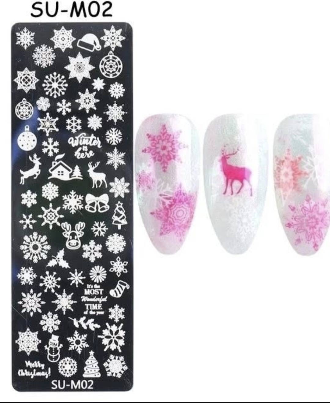 Beauty Nail пластины Новый год М02