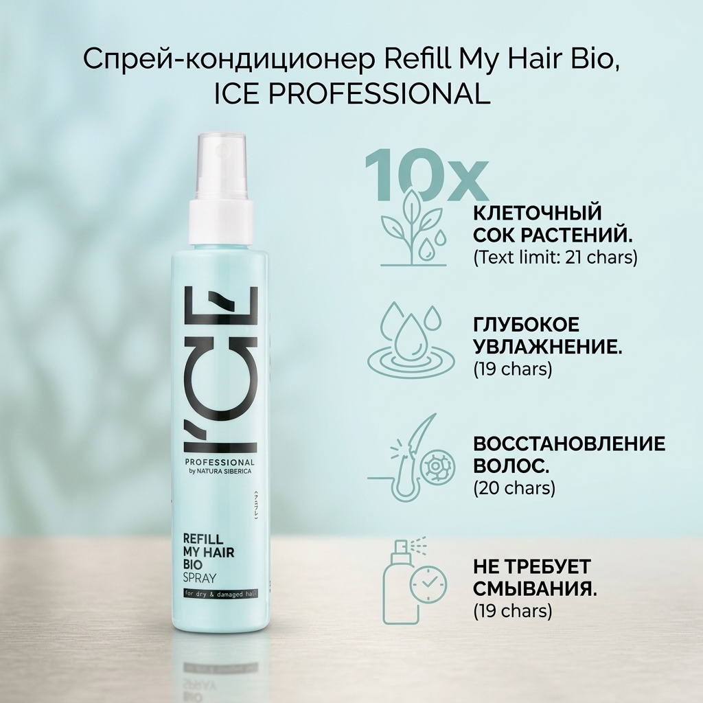 Natura Siberica Refill My Hair Bio спрей-кондиционер 100 мл