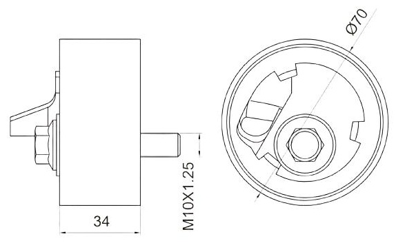 LYNXauto ролик натяжной PB1056