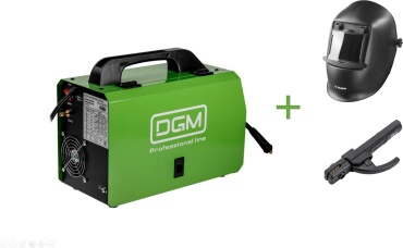 DGM сварочный инвертор DUOMIG-253E (DG5822-5)+Solaris H-300C+маска сварщика со стеклянным светофильтром, Профессионал (11072) (полуавтоматическая сварка (MIG/MAG))