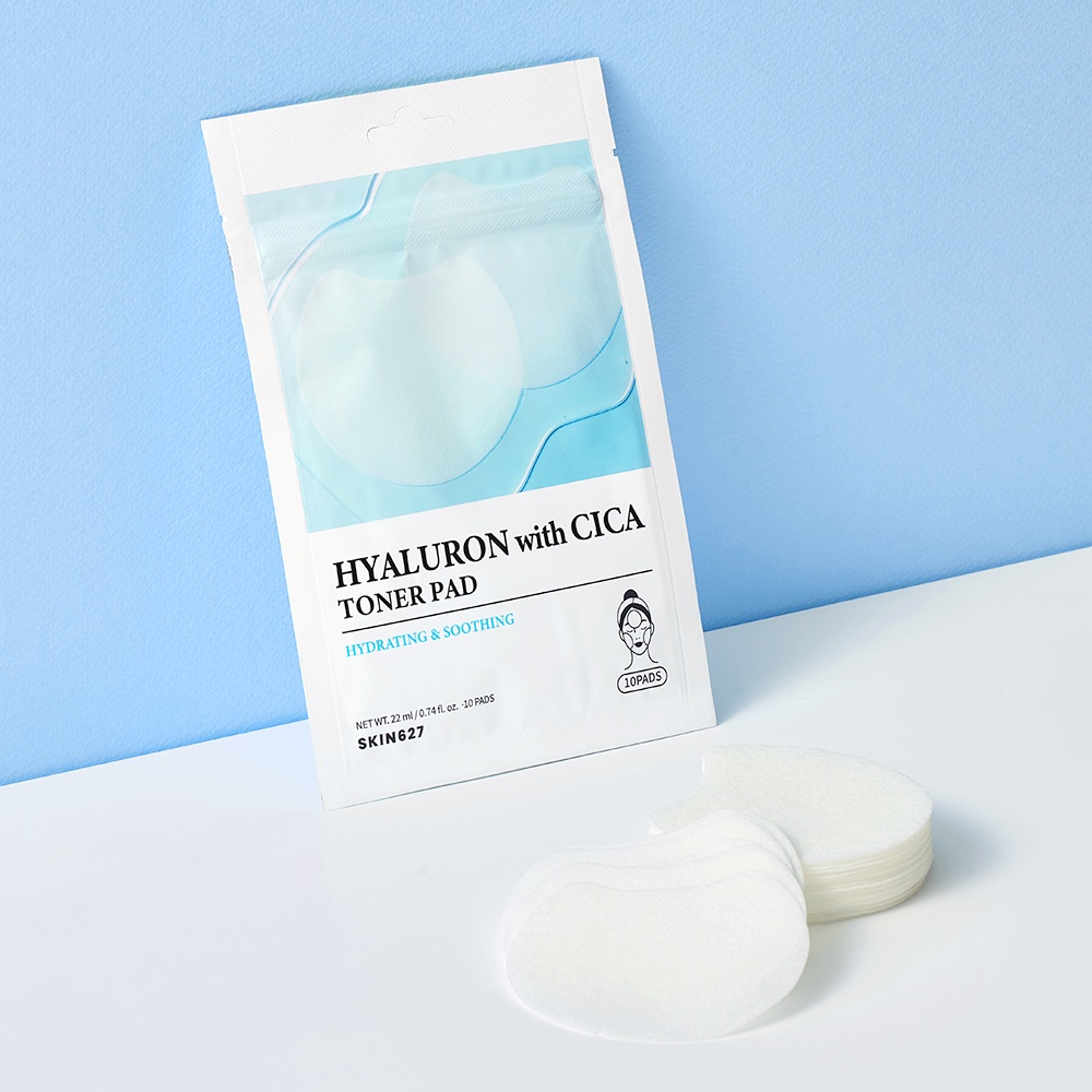 Skin627 тонер Hyaluron With Cica Toner Pads 10 шт