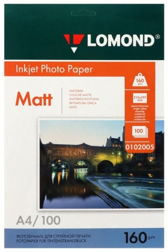 Lomond 1598737 бумага, A4, 100 шт, матовое покрытие