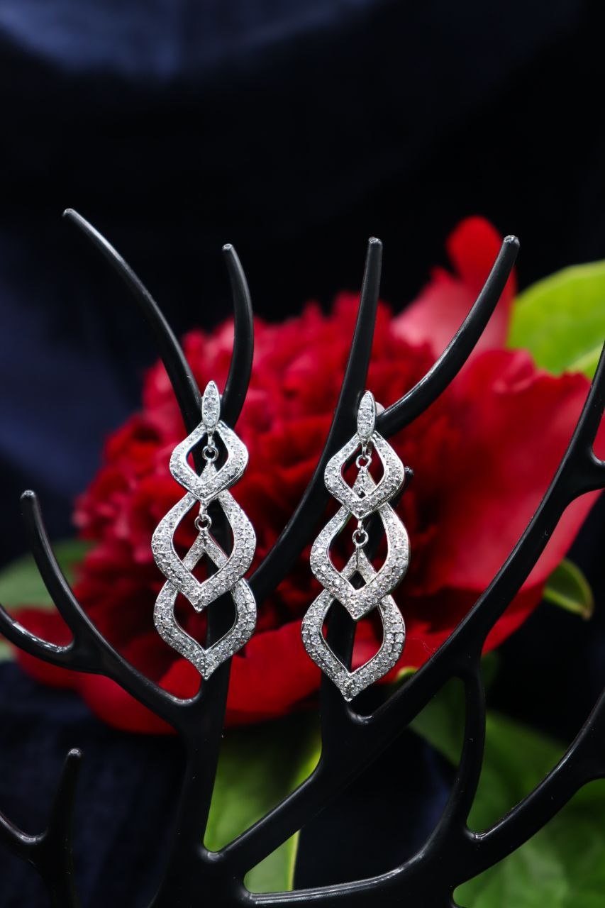 Серьги Fashion Jewelry медицинская сталь, цирконий