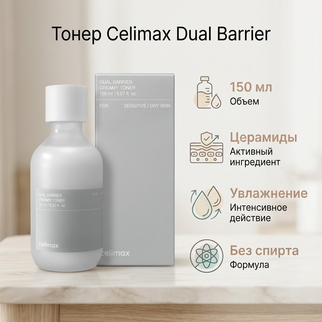 Celimax тонер Dual Barrier 150 мл