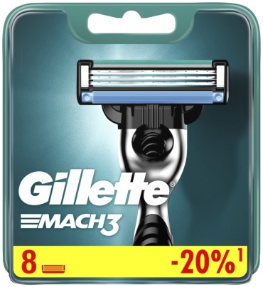 Gillette Mach3 сменные кассеты 8 шт