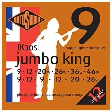 Струны RotoSound JK30SL 12-string Jumbo King Phosphor Bronze 9-46