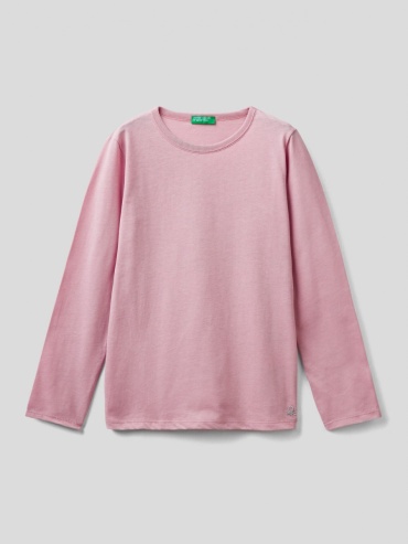 Лонгслив UNITED COLORS OF BENETTON розовый