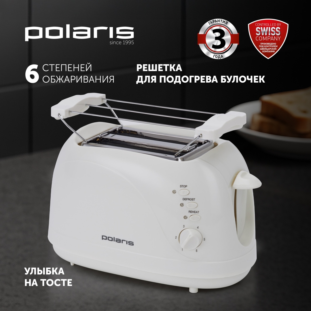 Тостер Polaris PET 0702L белый