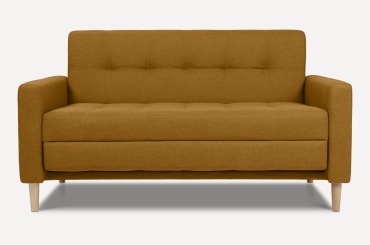 Диван Нумо Мини Textile, 142х61 см, обивка рогожка, горчичный