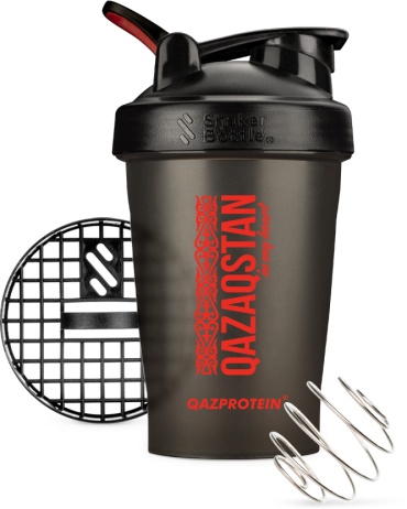 Шейкер Qazprotein 2000447792276 400 мл черный