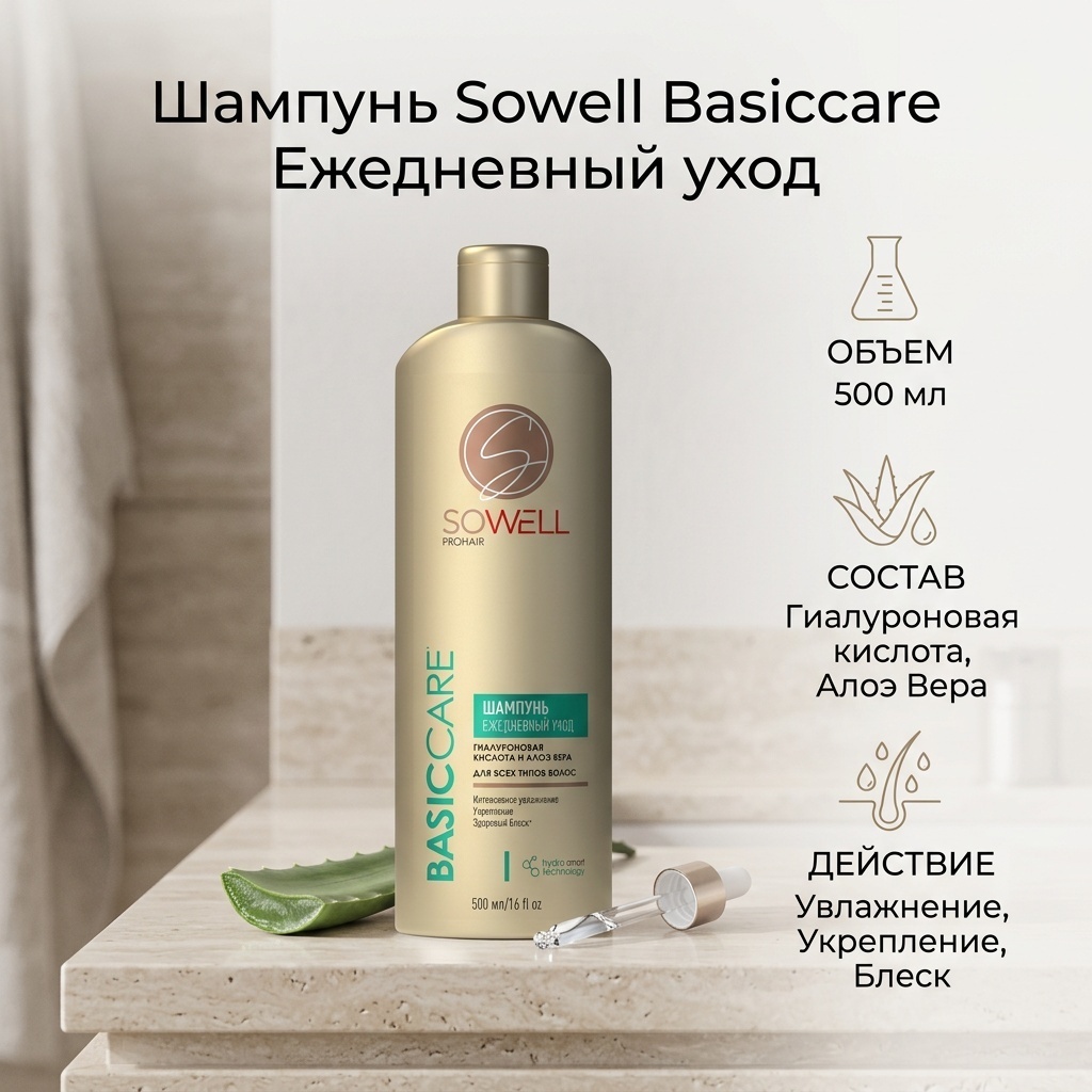 Sowell Ежедневный уход шампунь 500 мл