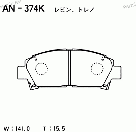 AKEBONO Колодки Тормозные Дисковые AN374K