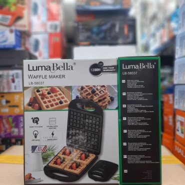 Вафельница Luma Bella Lb 58037 черный, серый