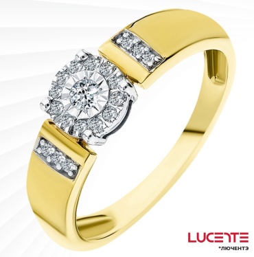 Lucente Бриллианты Якутии RIN-LU-585-922101-165 размер 16.5 вес 2.12 г золото, бриллиант