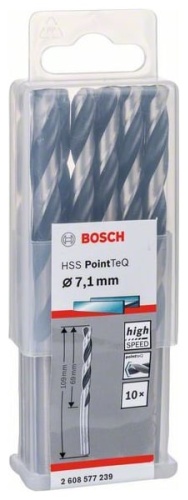 Bosch спиральное 2608577239 7.1 мм, 10 шт.