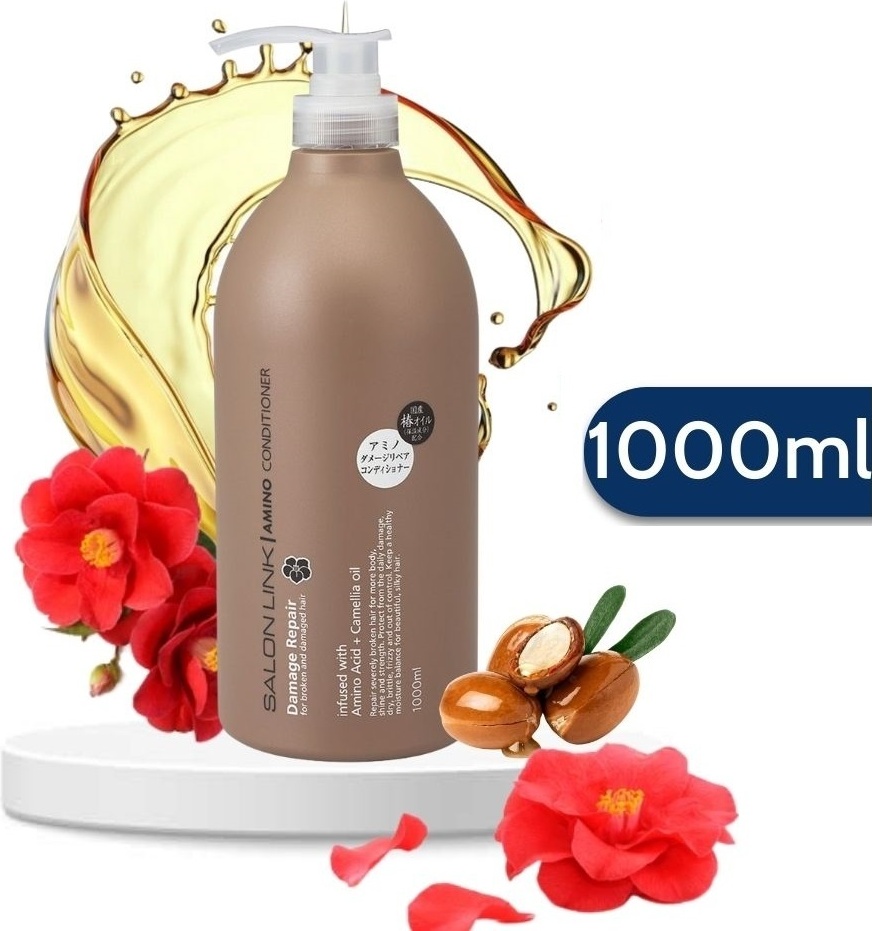 Kumano кондиционер KUMANO Salon Link Кондиционер для волос с аминокислотами и маслом камелии 1000 мл 1000 мл