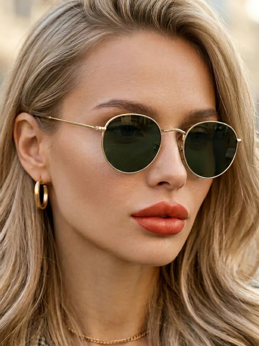 Timbersun солнцезащитные очки круглые однотонные