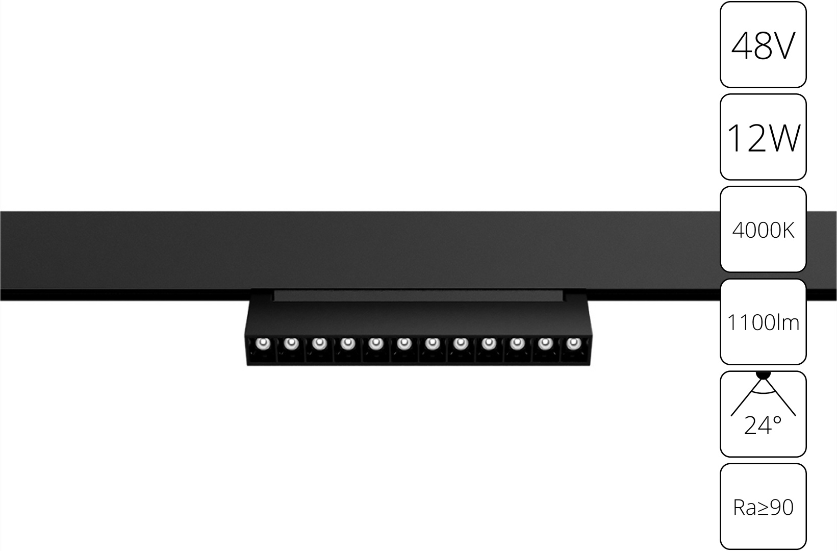 Arte Lamp магнитный трековый светильник LINEA A4668PL-1BK