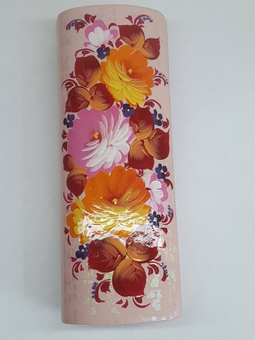 Жесткий футляр искусственная кожа, 16 x 6 см розовый, мультиколор