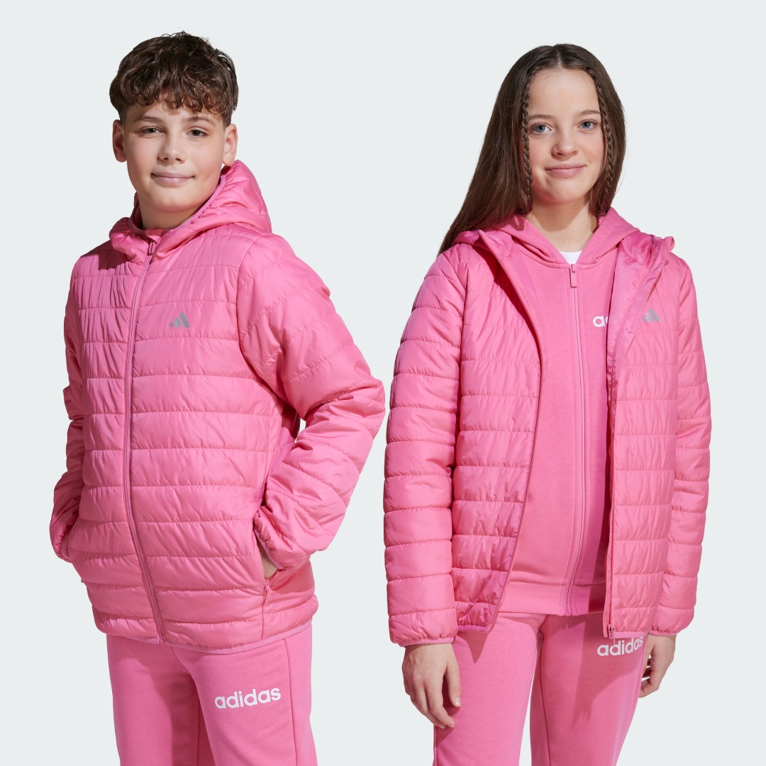 Демисезонная куртка adidas J ESS L PAD JKT розовый