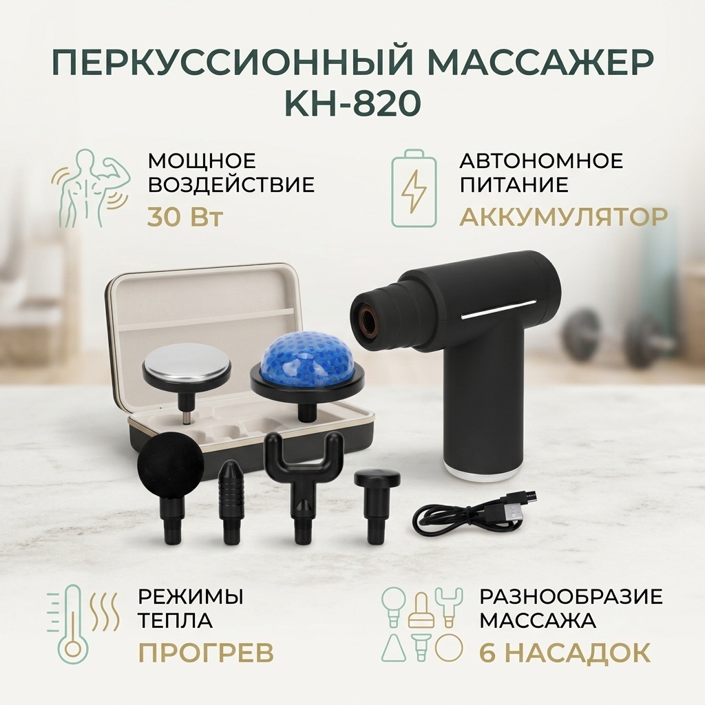 Массажер KH-820 ручной перкуссионный