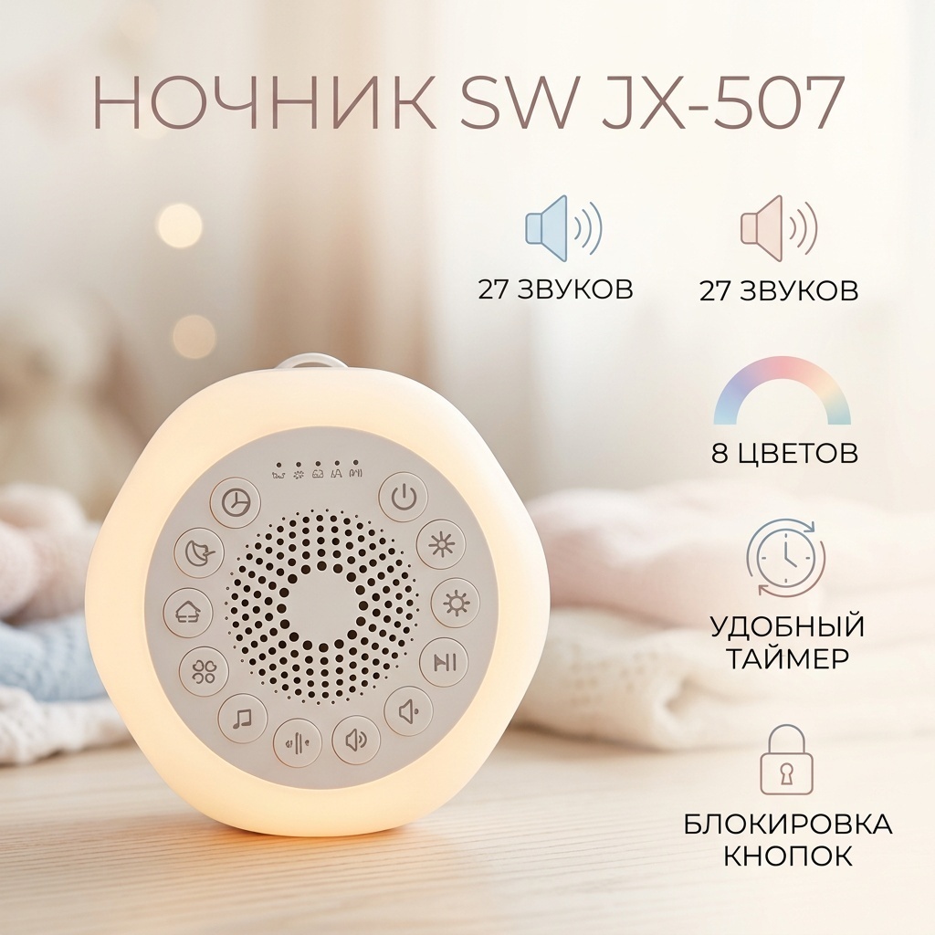 Ночник с белым шумом для новорожденных SW JX-507