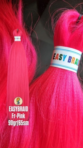Easy Braid канекалон гофрированный Pink розовый 90 гр 65 см женский