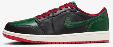 Кроссовки Nike WMNS AIR JORDAN 1 RETRO LOW OG зеленый, красный, черный