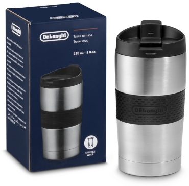 Термокружка Delonghi DLSC074 0.235 л серебристый