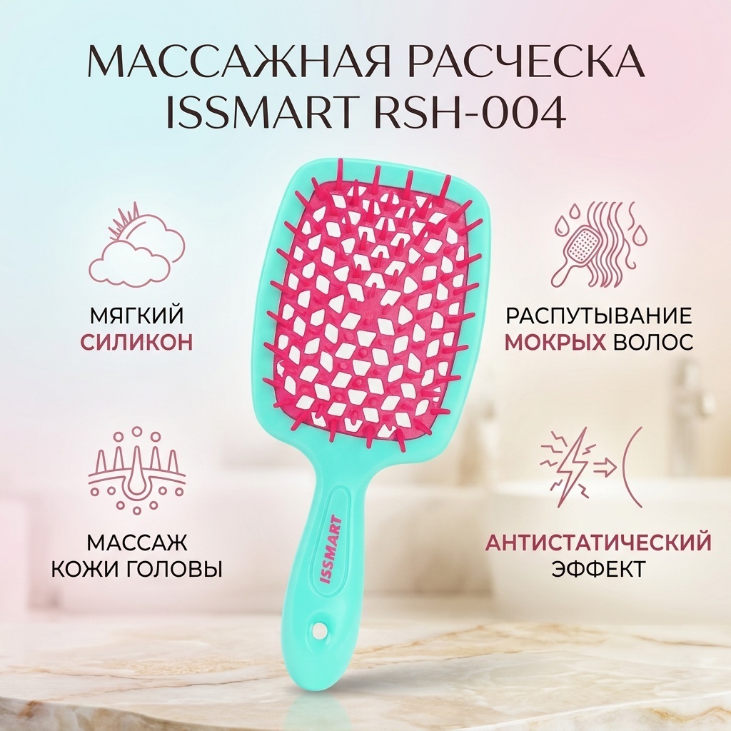 ISSMART массажная расческа 8×20.5 см