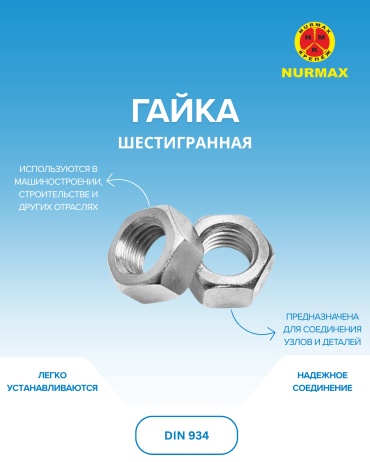Nurmax шестигранная M16, 1 шт