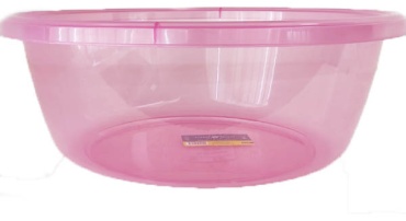 STARS PLAST таз 940015-Кра Чашка круглая прозрачная 14 л STARS PLAST (Красный) 14 л