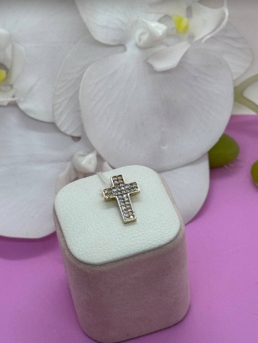 Крестик SAR JEWELRY Aro_E1_9399 вес 1.6 г золото, фианит