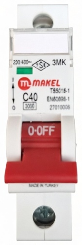 Makel автоматический выключатель 1P 40 A, 4.5 кА, 220/400 В