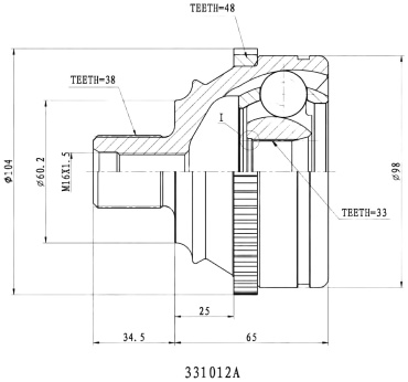 INKO шрус наружный 331012A