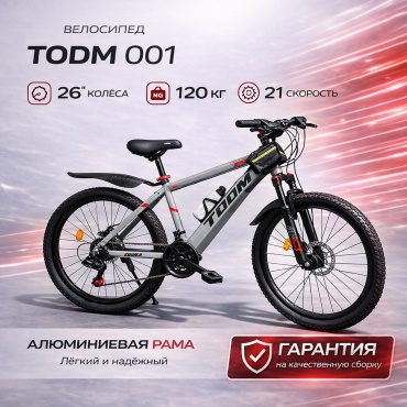 Велосипед TODM TODM 001 2026 17 дюймов серый